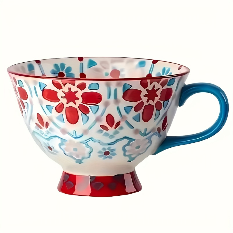 1 Pezzo Tazza Caffè Pittura Floreale Tazze Caffè In Ceramica - Temu Italy