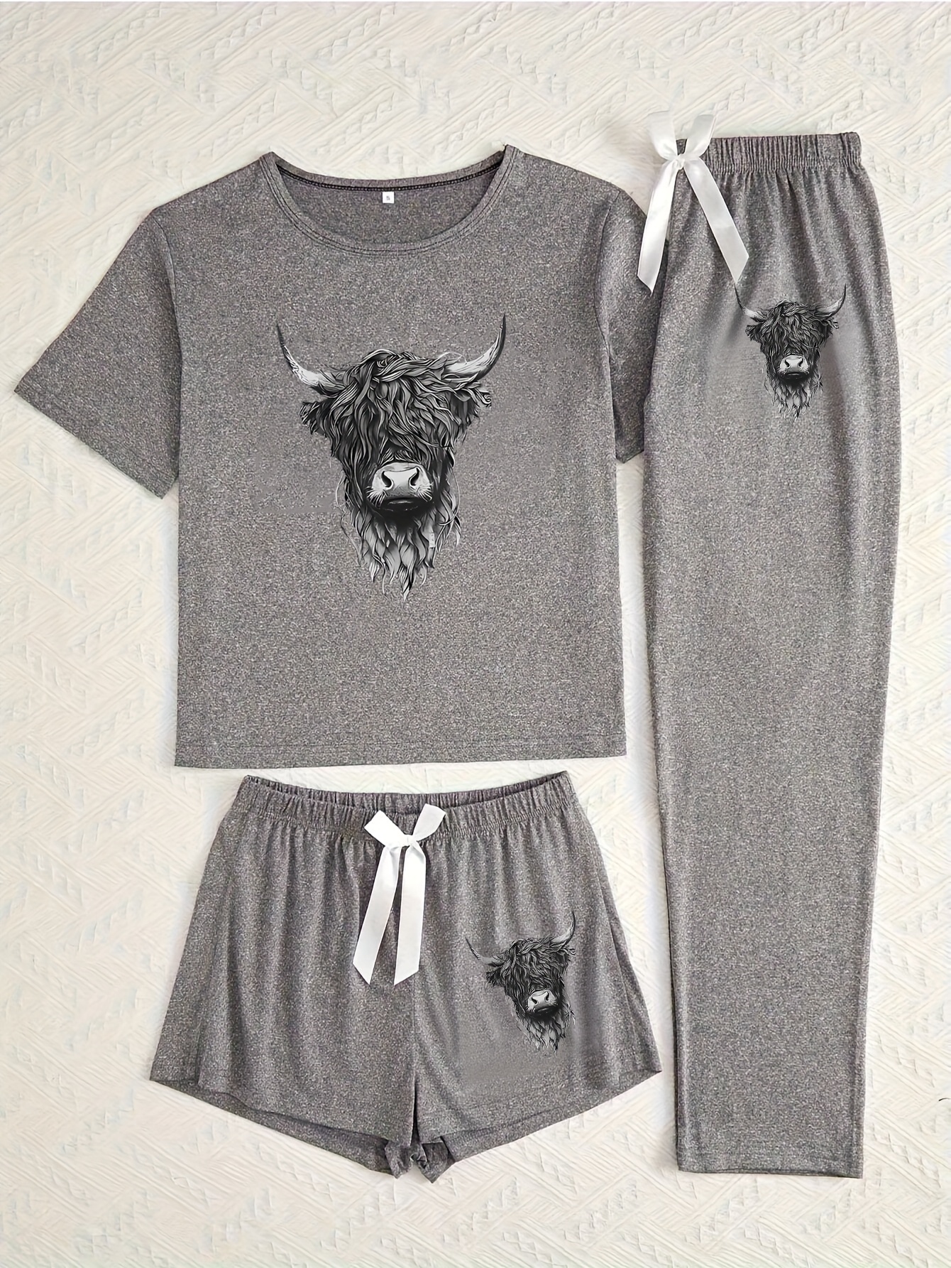 highland cow piece pajama set women women's Temu Australia