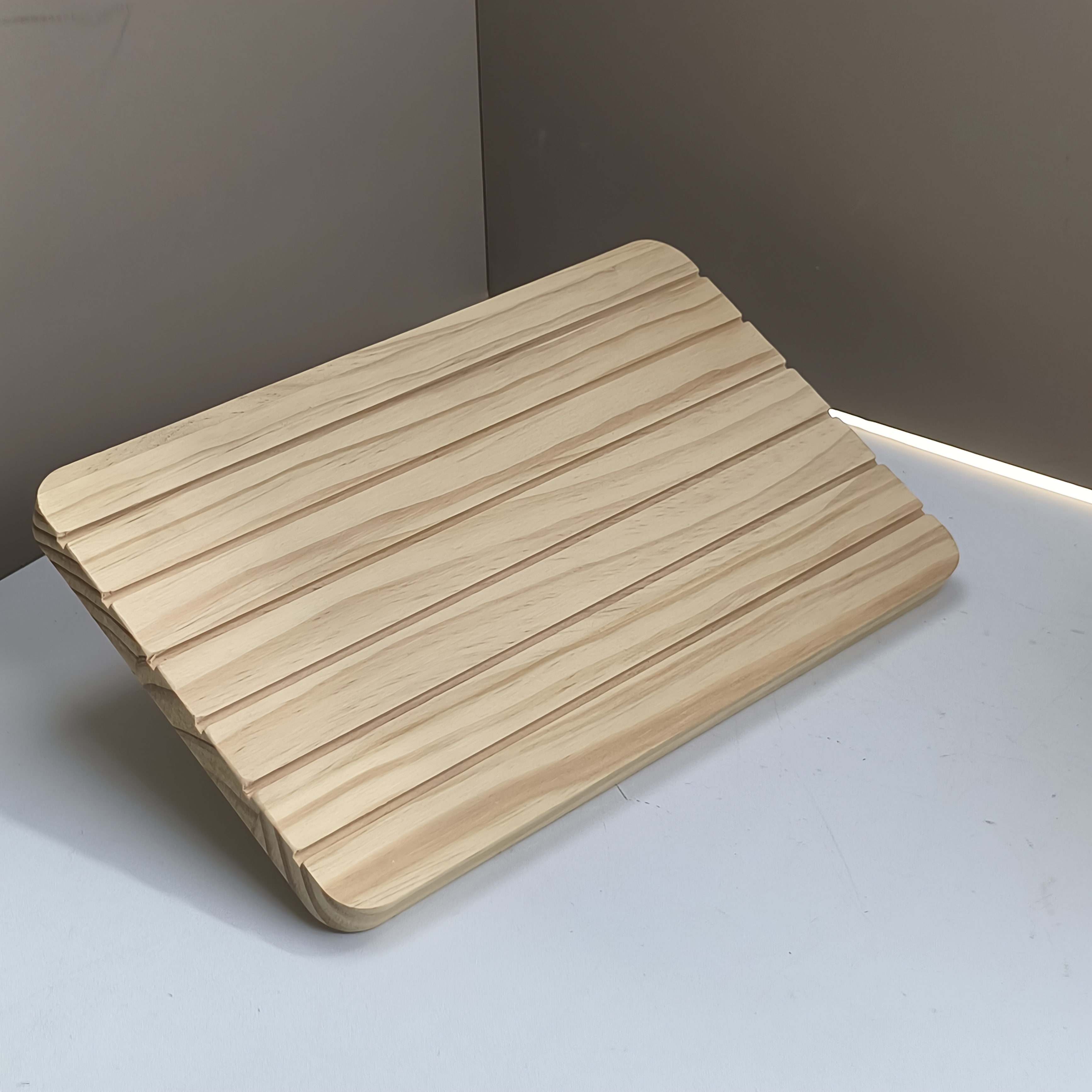 TEMU 6-slot/7-slot Wood Earring & Ring Display Tray - Large Capacity Suitable For Home & Commercial Use, Beige Suitable For Organizer Stand, Desktop