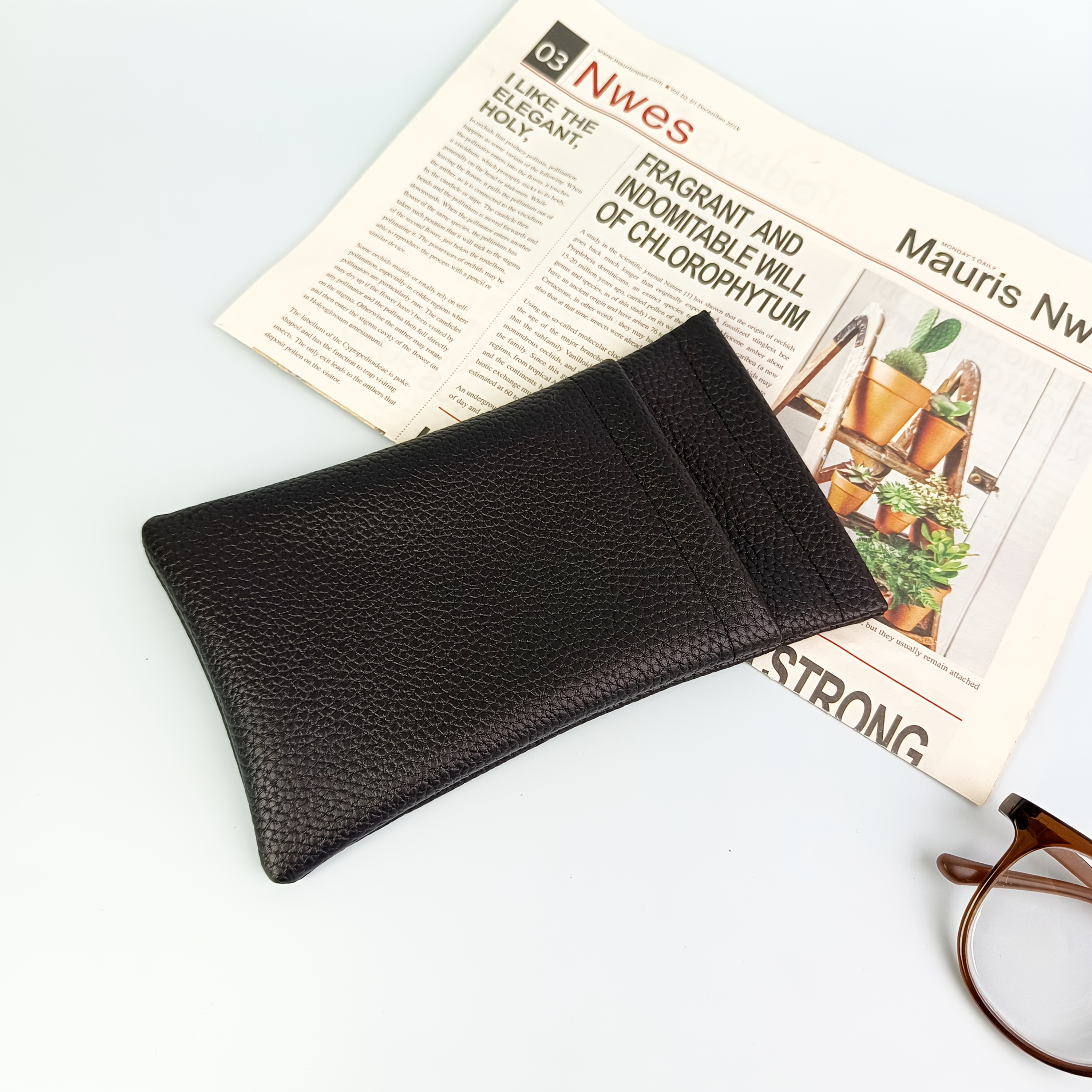TEMU Glasses Pouch Convenient To Carry Glasses Large Capacity Car Anti-slip -compartment Storage Bag