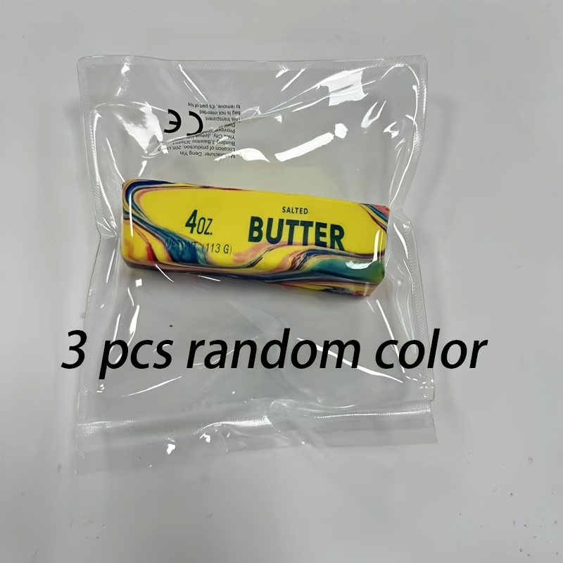 3-pack Colorful Butter Squish Toys, Rich Textures And Vibrant Colors, Soft Slow Rising Squeeze Fidget Toys, Ideal Birthday Gifts, Classroom Rewards And Party Favors, Random Colors