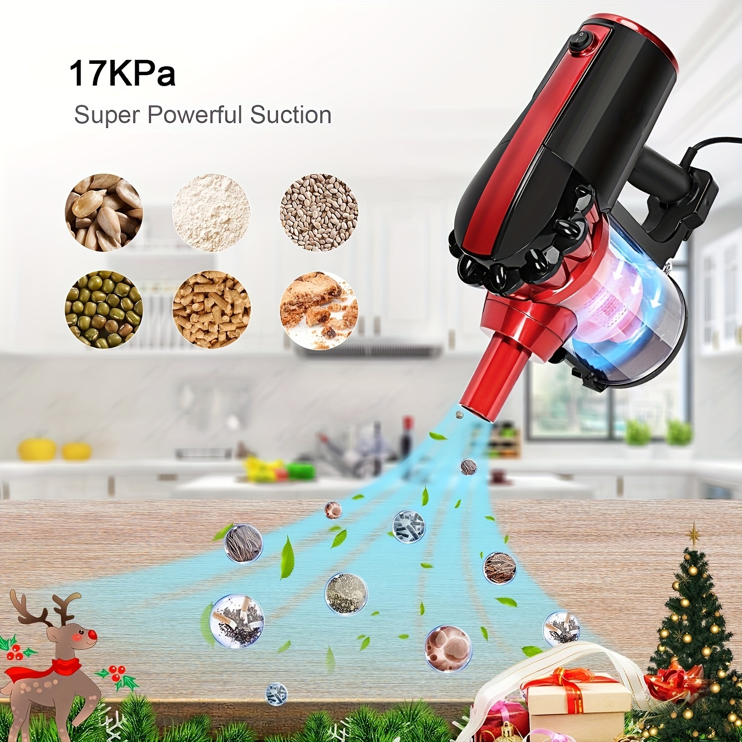 

D20 Stick Vacuum Cleaner, 23 Ft Long Corded Vacuum With 17kpa Powerful Suction For Hard Floor & Stair And Pet Hair
