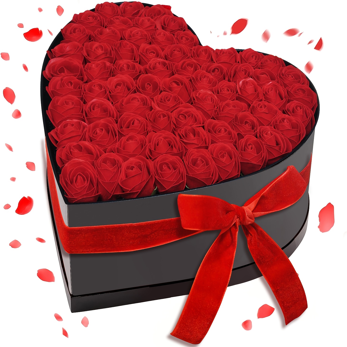 Heart Shaped Box Artificial Rose Bouquet, Graduation Gift, Birthday Gift For Girlfriend Wife Mom, Mother's Day Gift, Valentine's Day And Anniversary Rose Gift