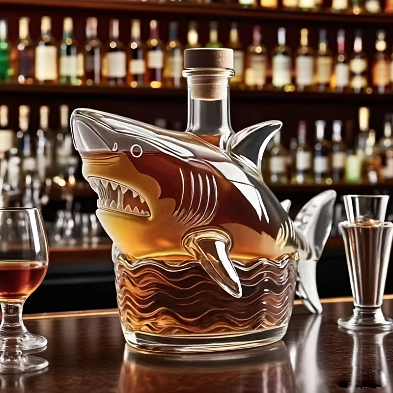 shark shaped wine   whiskey bottle suitable for home dining room and household ornamental display perfect gift idea birthday wedding outdoor party fathers day halloween christmas Product details 1