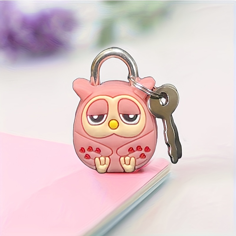Image of 1pc Metal Mini Cute Panda Cartoon Padlock For Traveling, Outdoor Backpack, Suitcase, Luggage, Drawer, Cabinet, Handbag Security Lock - Uncharged, Without Battery