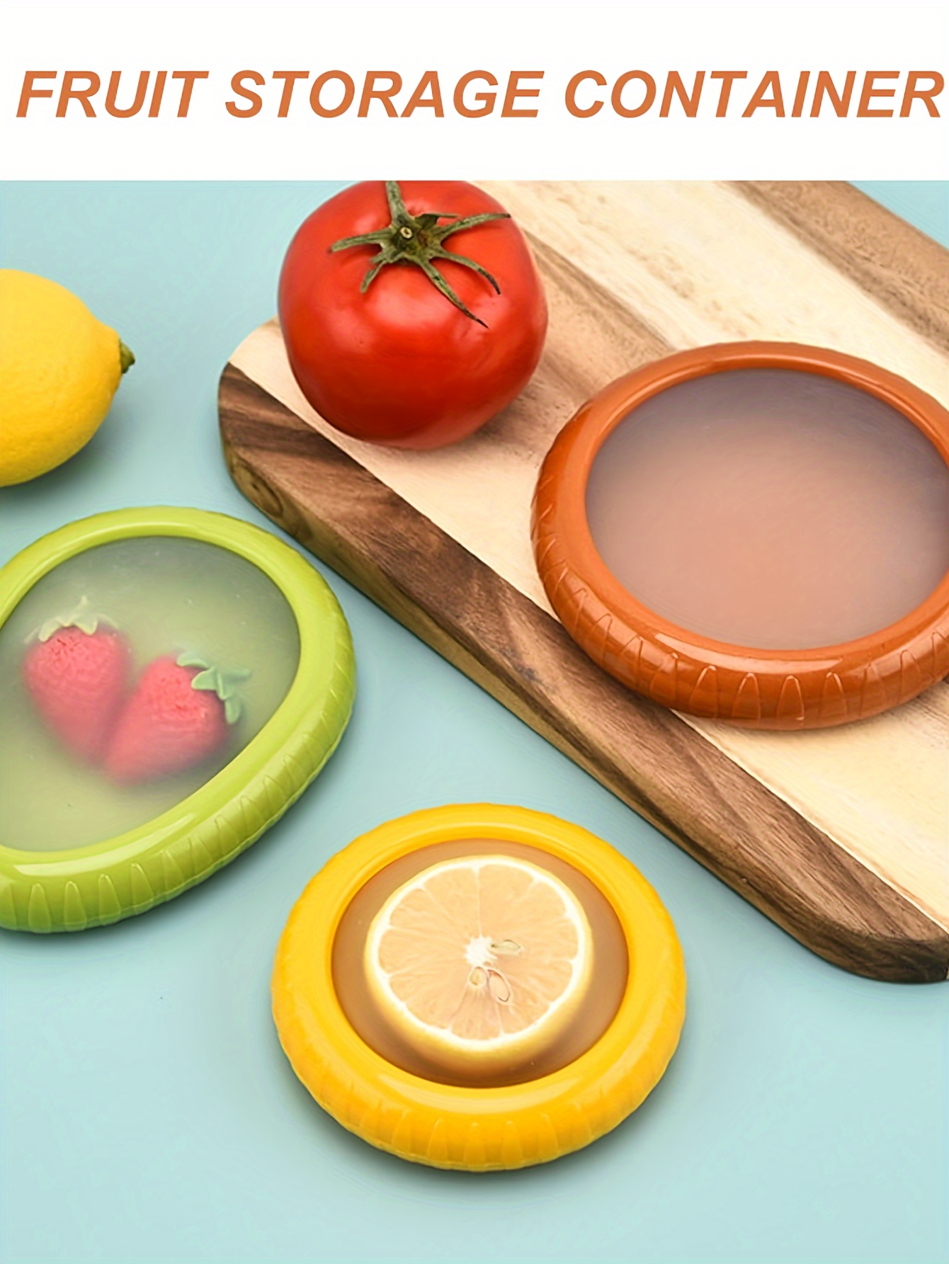 easy clean silicone fruit storage box silicone fruit storage container avocado preserver onion storage reusable fresh elastic pods can   vegetables fruits and meats details 3