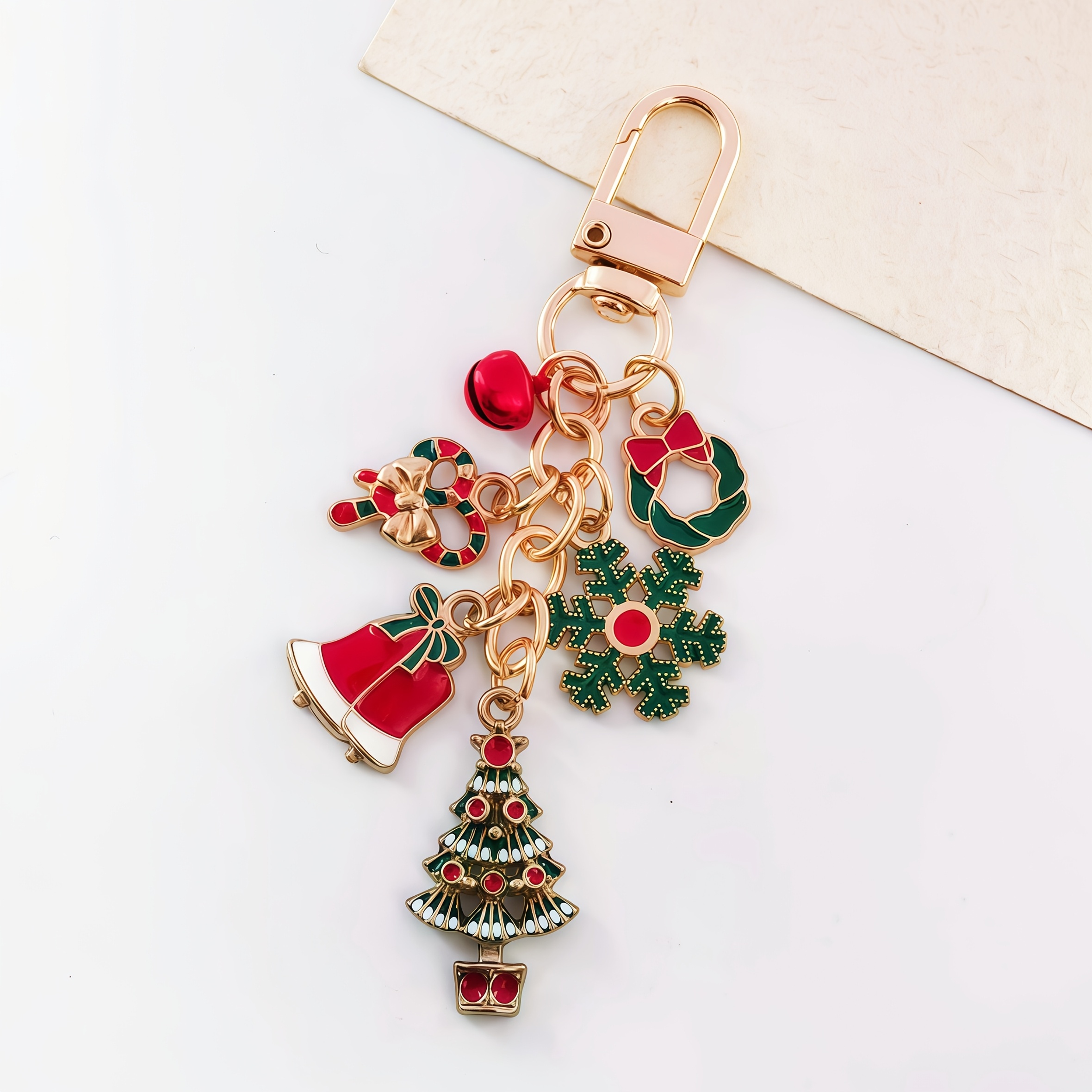 TEMU 1pc Nuovo Portachiavi a d'Olio Natalizio , Burattino di , Albero di Natale, Ciondolo Portachiavi, Ciondolo per Borsa, Regalo di Festa