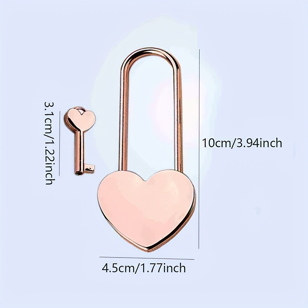 Personalized Laser-Engraved Heart-Shaped Lock