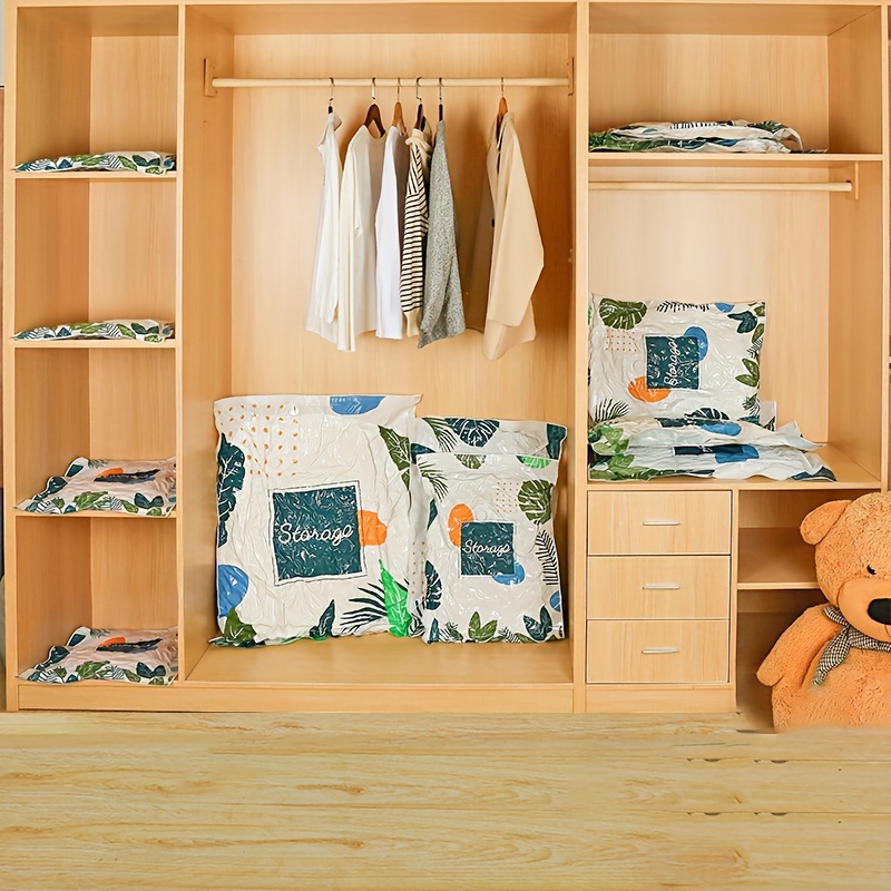 BMOT Sac Housse De Rangement Sous Vide Avec Pompe, Lot De 5 Sacs De