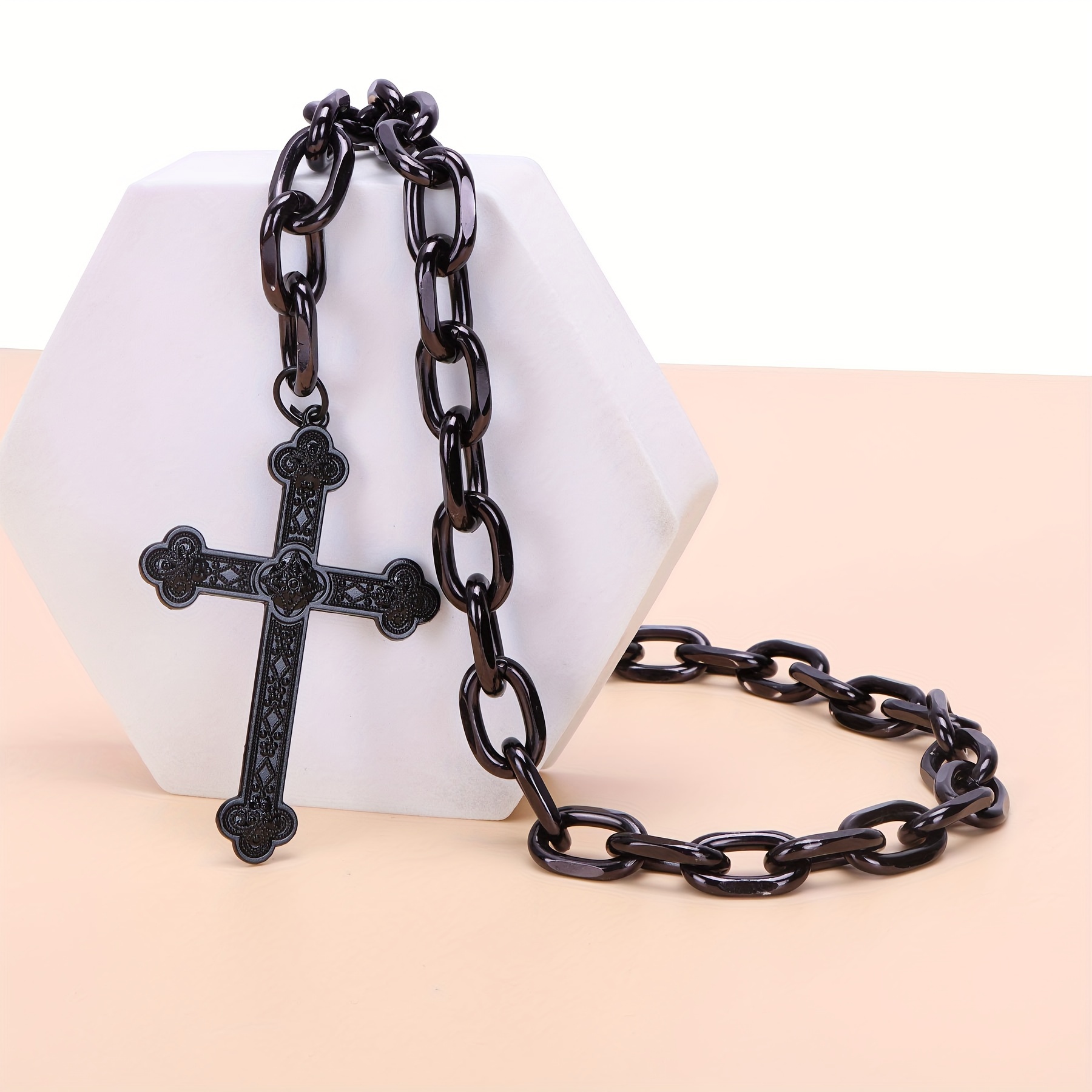 Black Gothic Cross Chain Waist Belt - Unbranded The Heretic Chain Belt – Mode Brutale main image 3