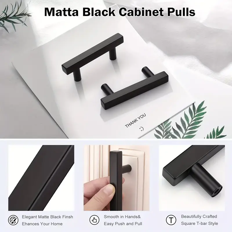 10 pack square cabinet handles matte black drawer pulls - Temu 10 pack square cabinet handles matte black drawer pulls - Temu