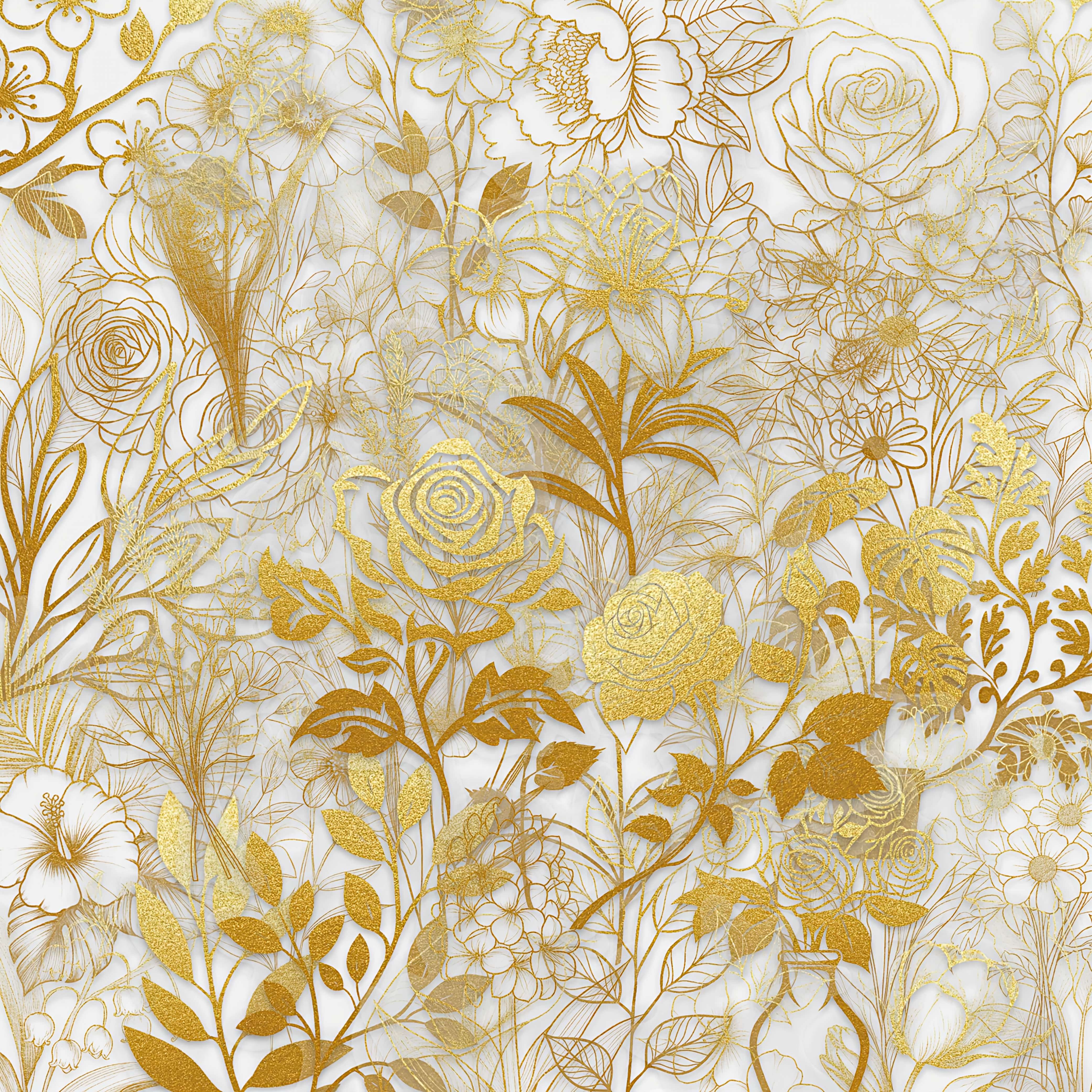 Image of 50 Golden Plant Stickers For Phone Cases, Laptops, Luggage, Refrigerators, Diaries, And As Holiday/birthday Gift Rewards