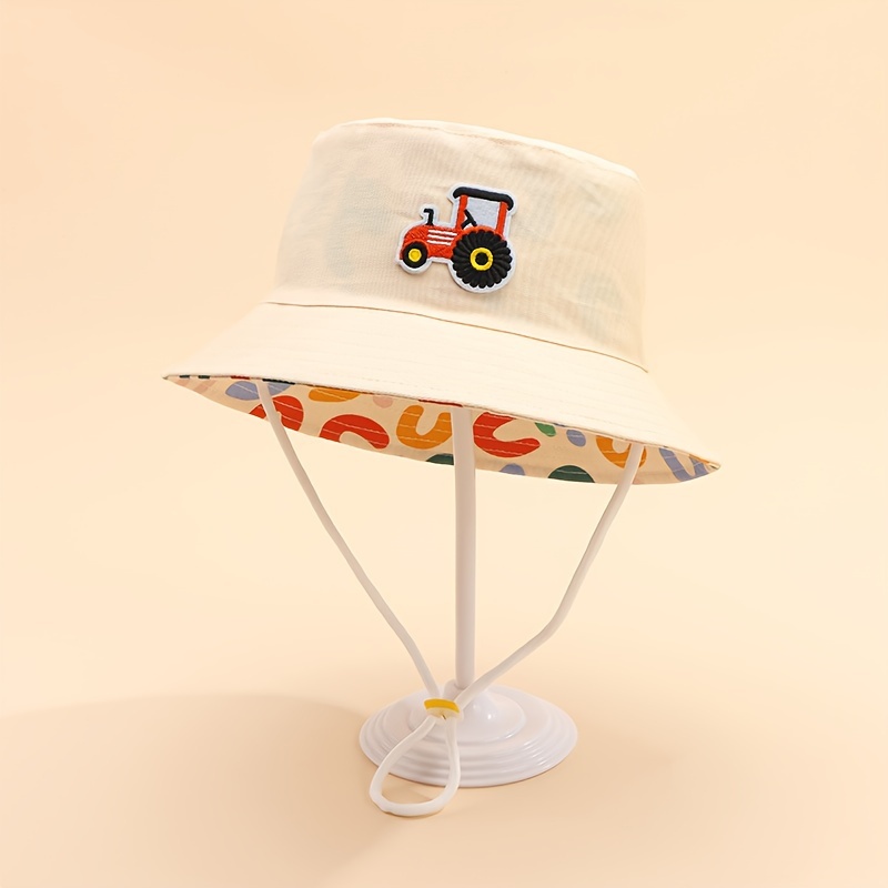 Cartoon Tractor Fisherman Hat