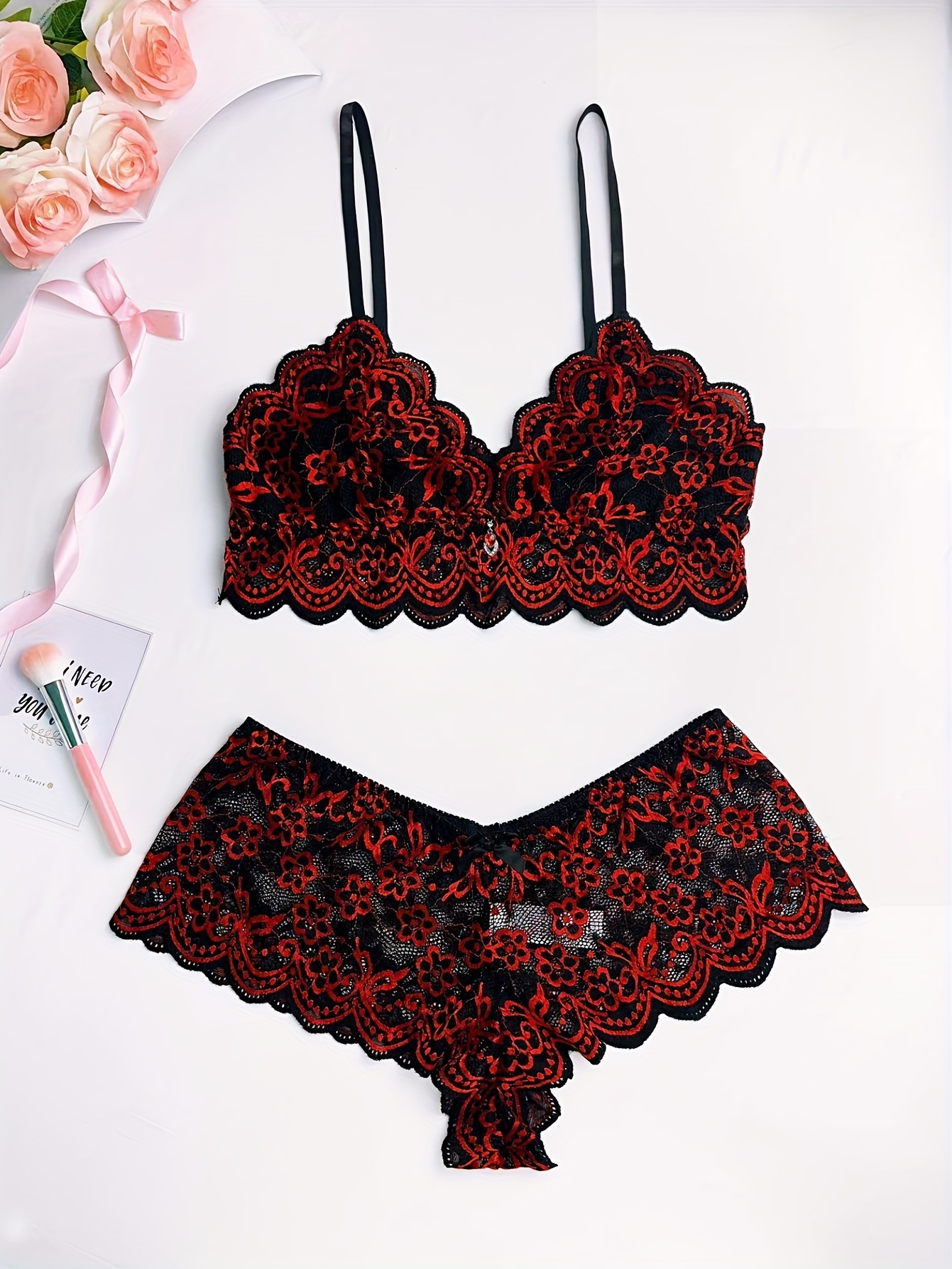 Wholesale Lingerie Lace Panties Bra 2