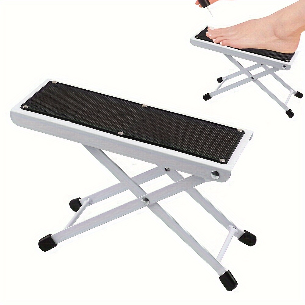 

Adjustable 4-level White Pedicure Foot Rest With Toe Separator - Non-slip, Sturdy Legs For Easy At-home Spa Treatments