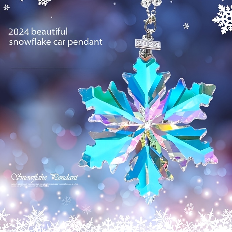 

1 Piece, Christmas Ornament Crystal Star - Christmas Tree Ornament Pendant Car Interior Decoration Pendant Home Decoration - For Christmas, ( Optional 2024)