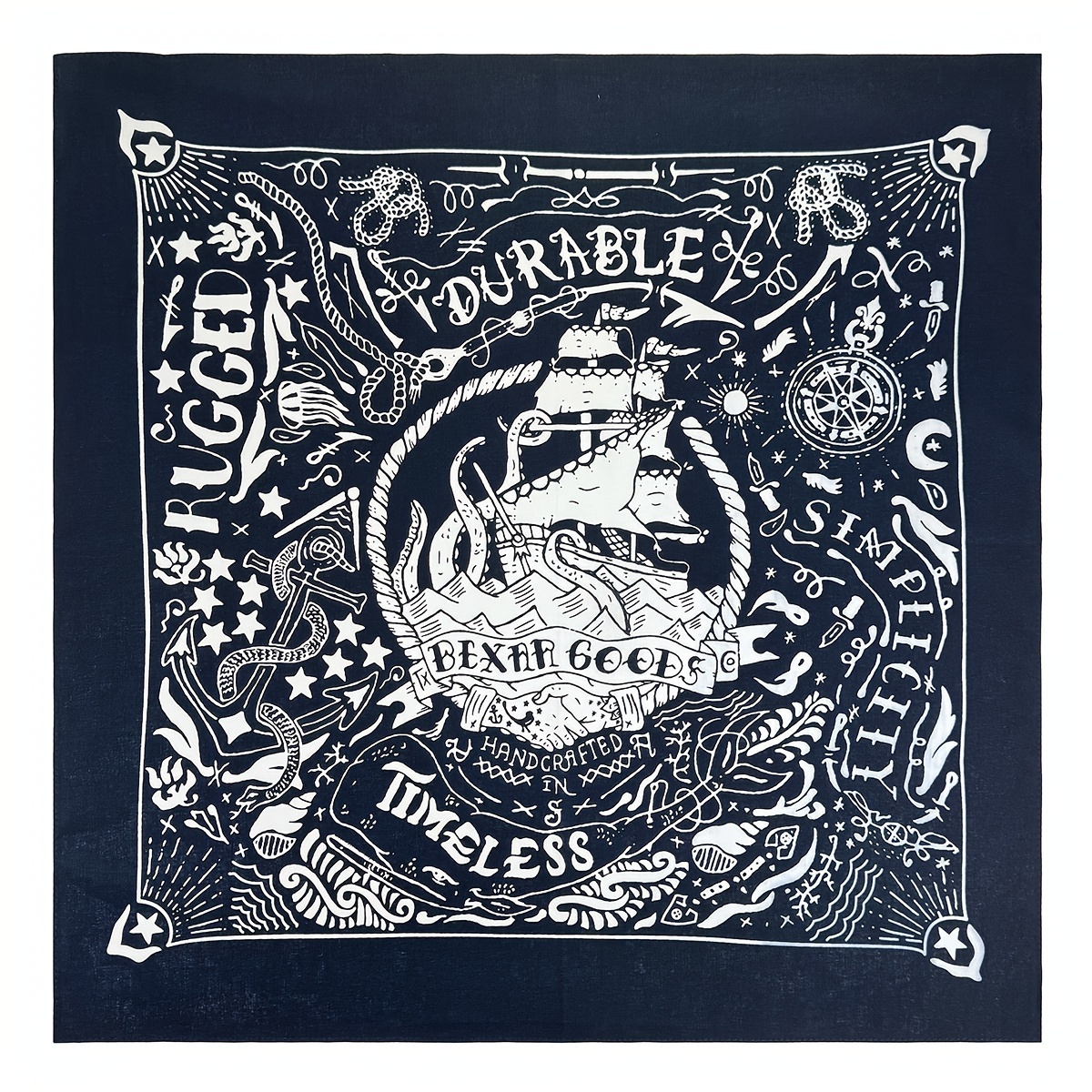 bandana gothique punk rétro pirate, foulard et masque multifonctionnel, écharpe en coton confortable 0