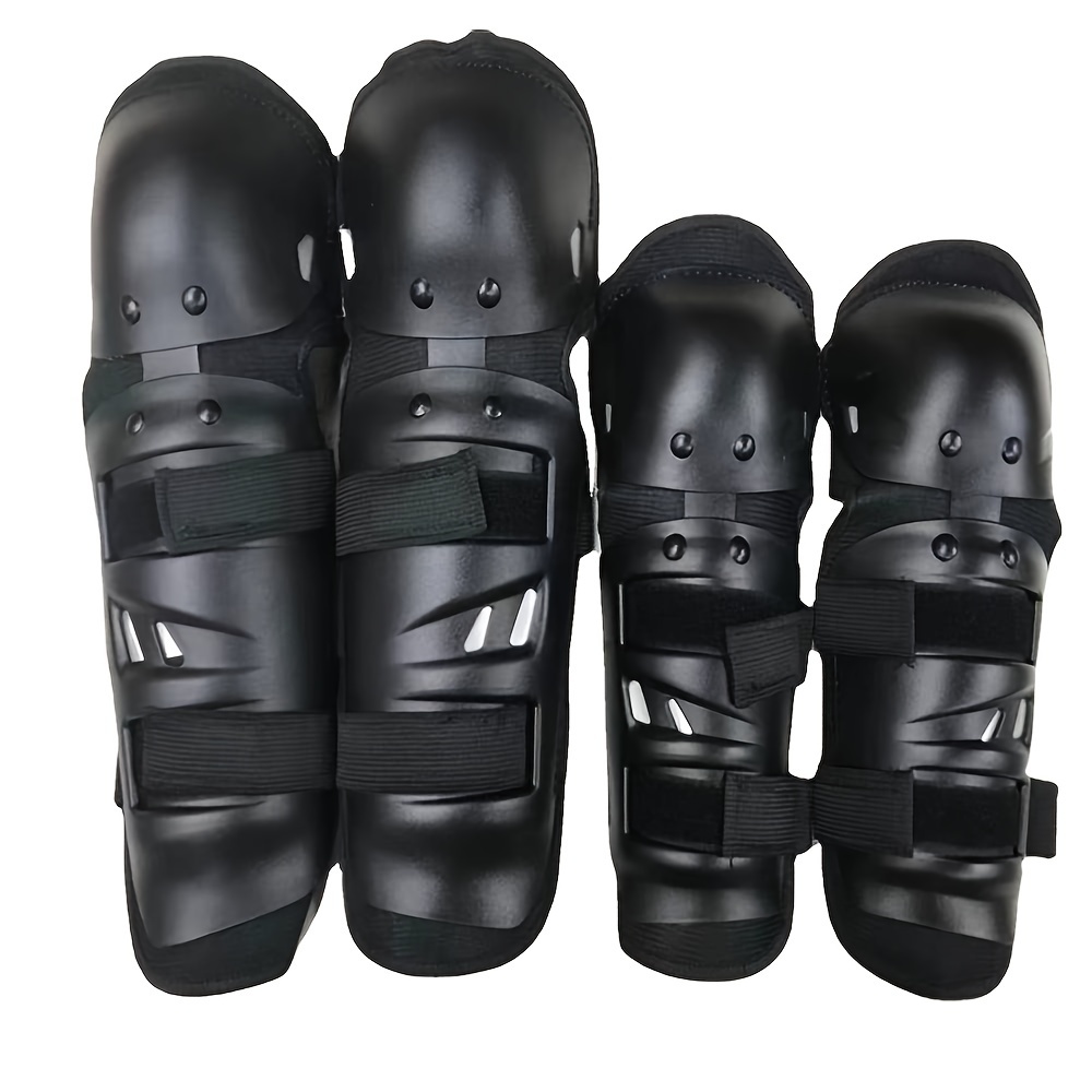 motorcycle knee and elbow protectors 4pcs set round head competition protectors bmx off road bicycle protectors cycling equipment sports protectors details 1