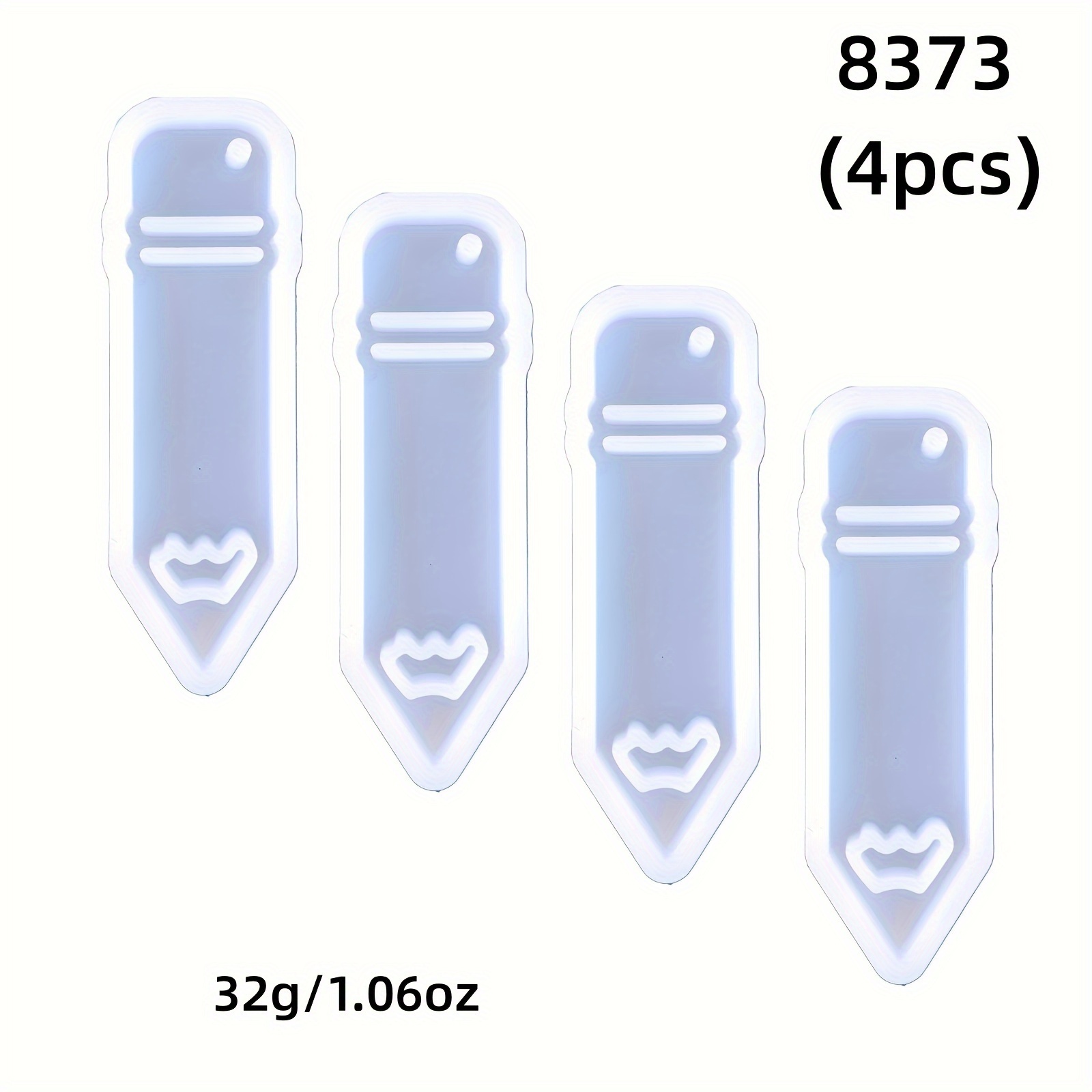 Image of 4pcs Resin Pencil Keychain Silicone Molds Back To School Themed Pencil Pen Shape Silicone Mold For Diy Keychain Pendants Making Diy Resin Pencil Making Teachers Classroom Supplies