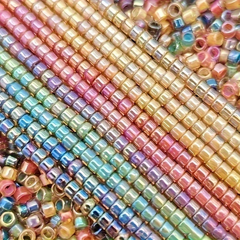 

1000 pièces de perles de en verre arc-en- la de DIY, et bracelets, fournitures d'artisanat, d'entreprise - Kit de perles en verre assorties