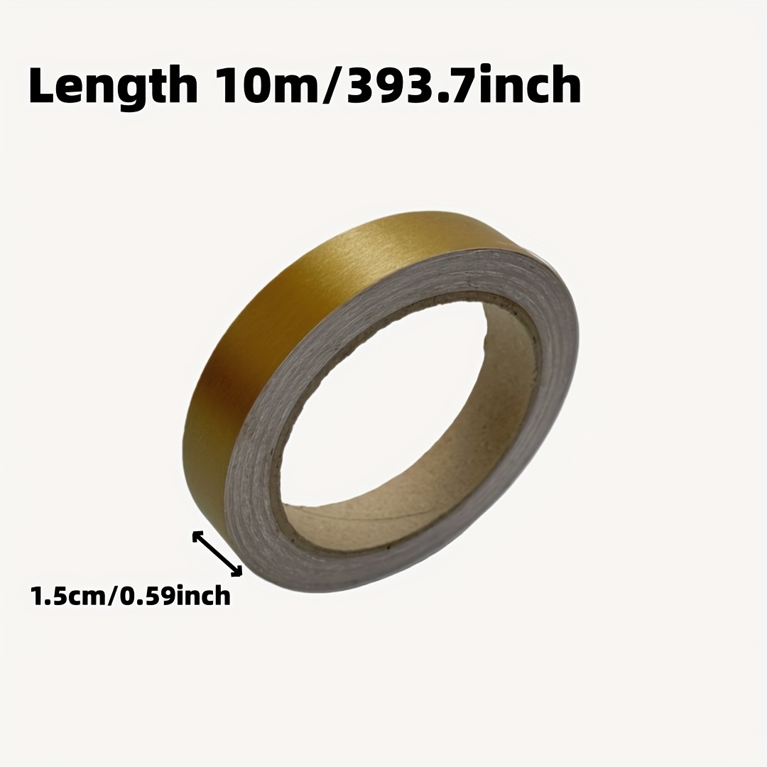 TEMU 1 Rotolo 10M/393.7 Pollici Nastro Adesivo per Giunti Estraibile con Cornice Metallica Spessa, Banda Decorativa con Bordo , Barra Decorativa,
