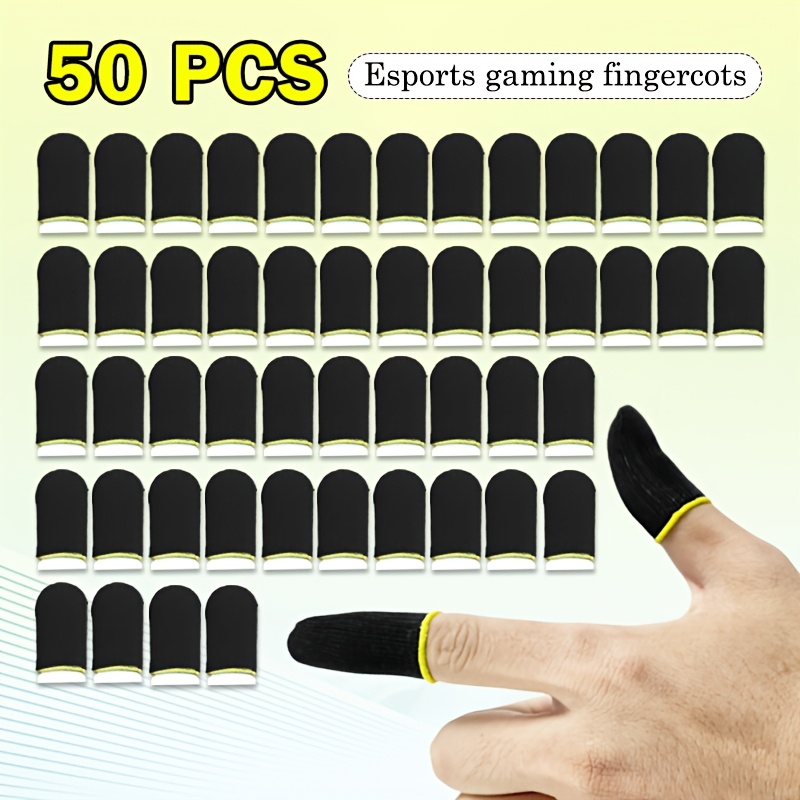 E-shop 50 Stück Fingerlinge Daumenlinge Finger Nahtlos Touchscreen Schweißfest Atmungsaktiv Fingerlinge, Exquisite Gaming Fingerlinge