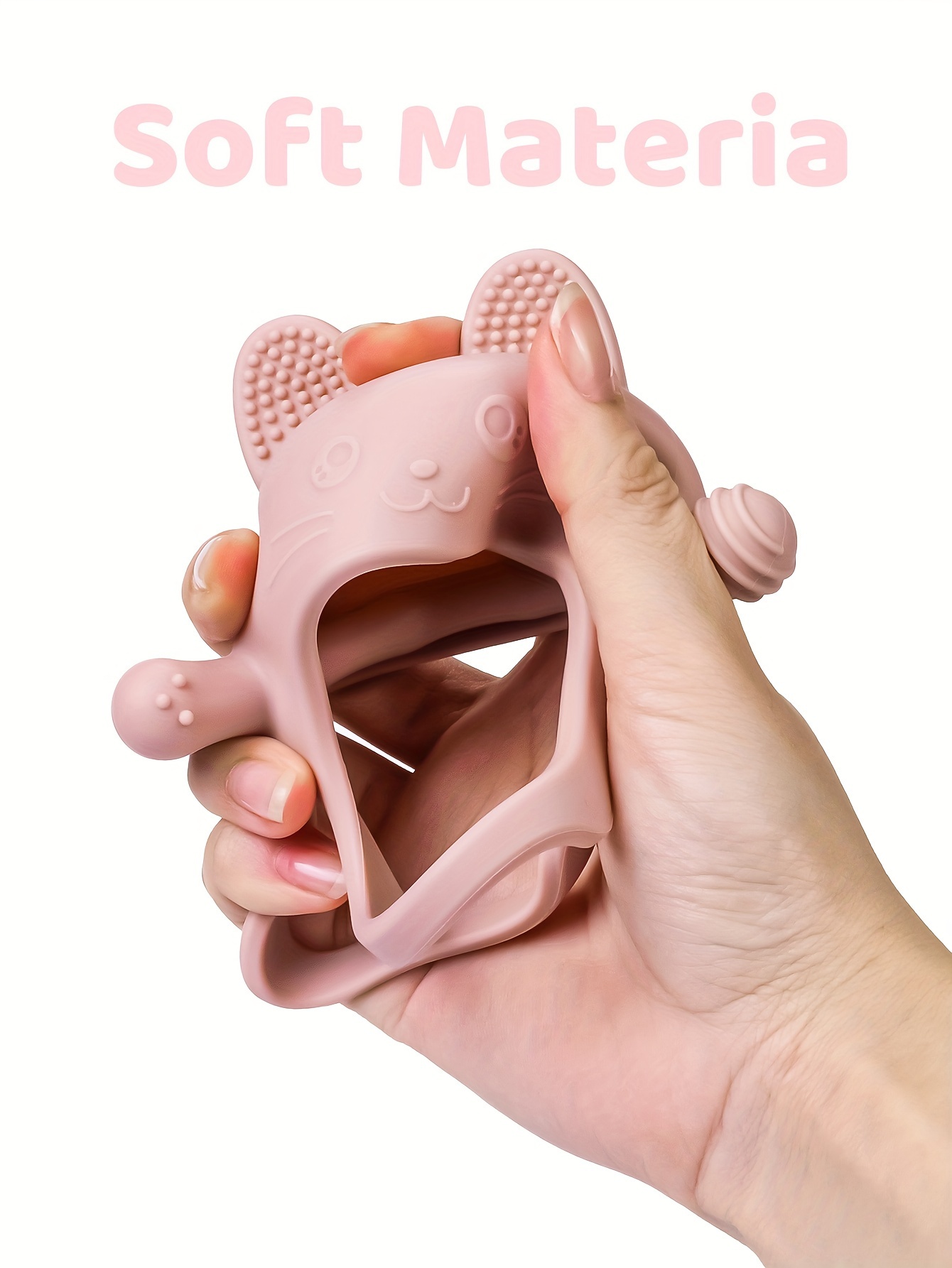 tyry hu cute rabbit silicone teething gloves for   bpa free soft flexible chew toy for sucking needs perfect christmas thanksgiving gift details 2