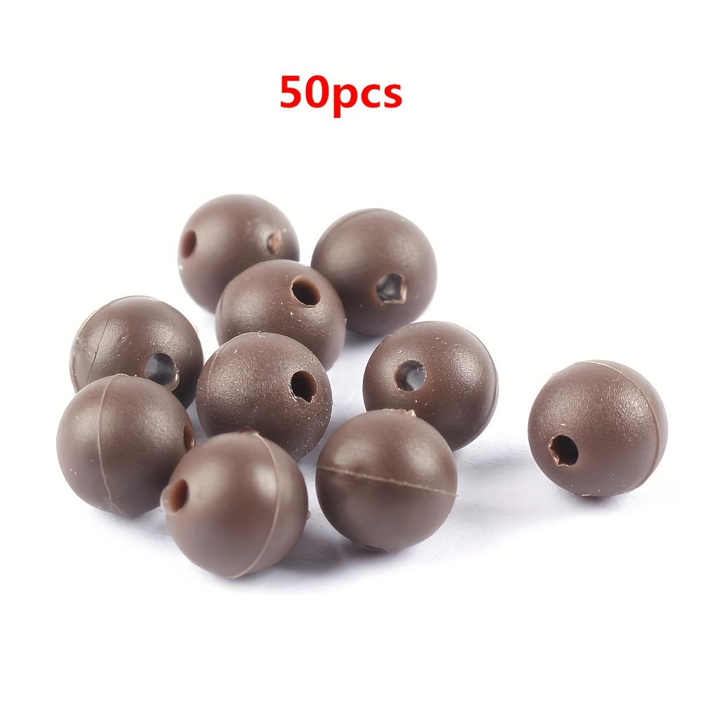 Image of 50pcs 6mm Fish Bait Fishing Beads European Style Carp Fishing Set Fishing Gear Additions European Carp Fishing Pe Soft Blocking Beads