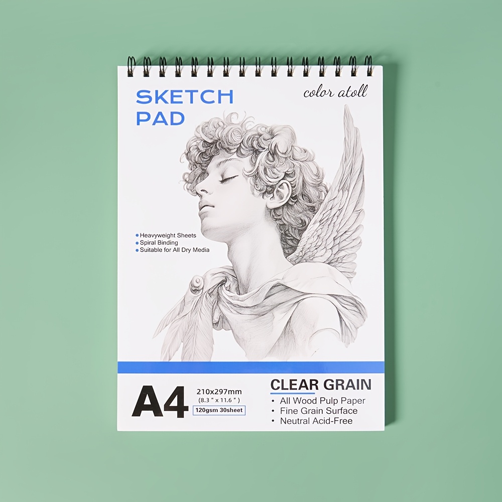 A4 Thick Sketchbook for Beginner Art Students, 30 Sheets