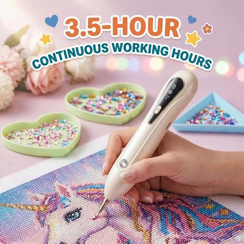 new rechargeable electric diamond painting dotting pen diamond sticker tool vacuum suction adult accessory kids adult handmade gift