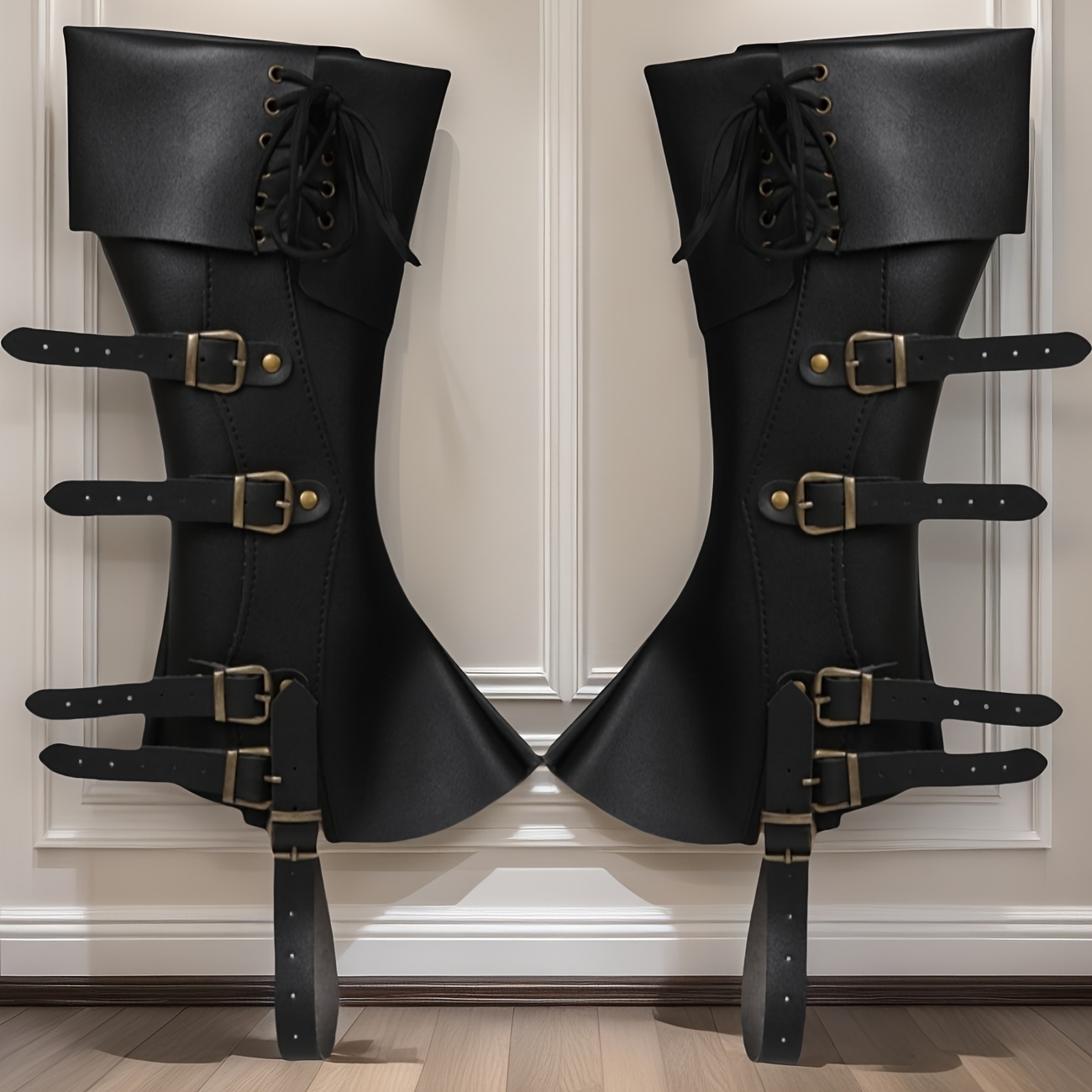medieval viking renaissance pirate boot cover costume pu Temu