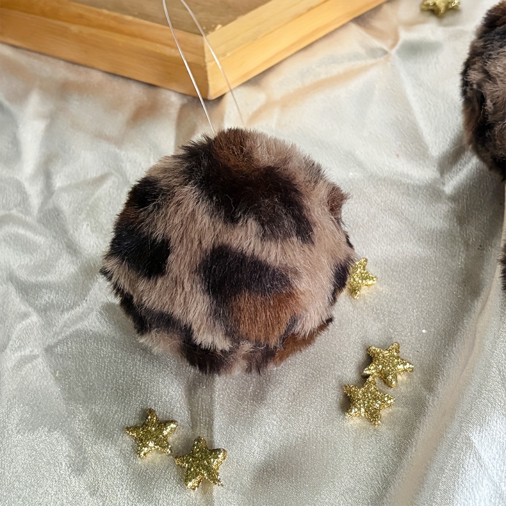 TEMU 10 Plush Fabric Christmas Tree Balls, 6cm Animal Decoration Balls, Balls, Christmas Tree Hanging Decoration Balls, Christmas Balls, Pattern