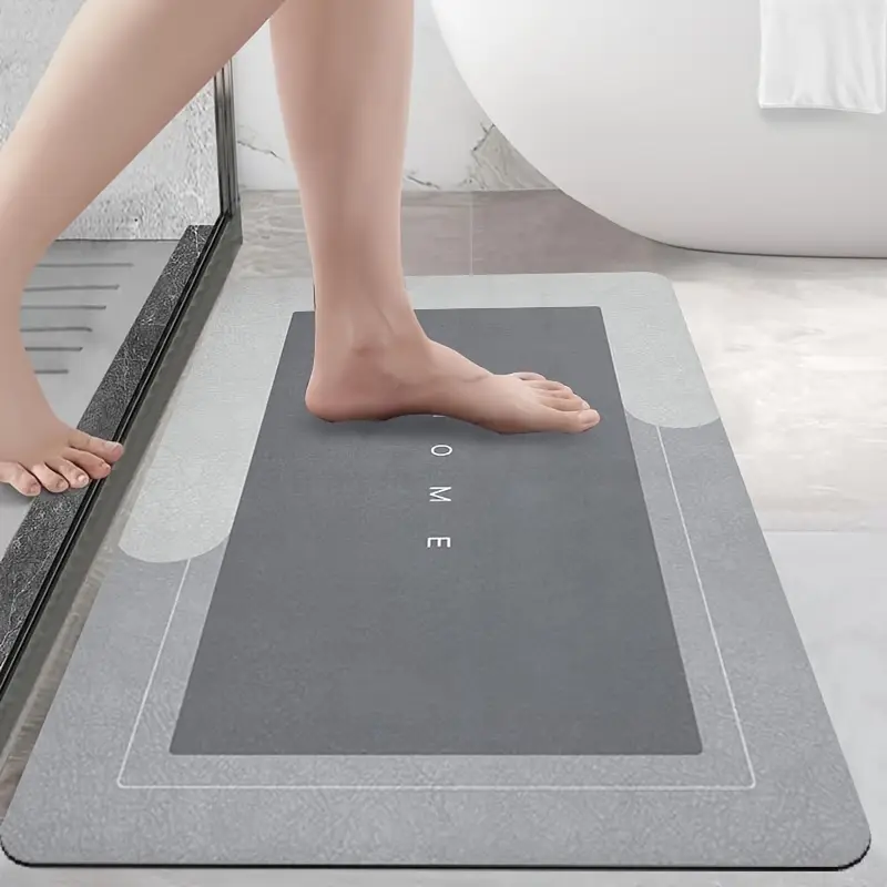 1pc super absorbent diatomaceous earth bathroom mats - quick-drying, non-slip floor mats, mats, ideal for bathroom, carpets, and bathroom door mats, water absorption Product details 12