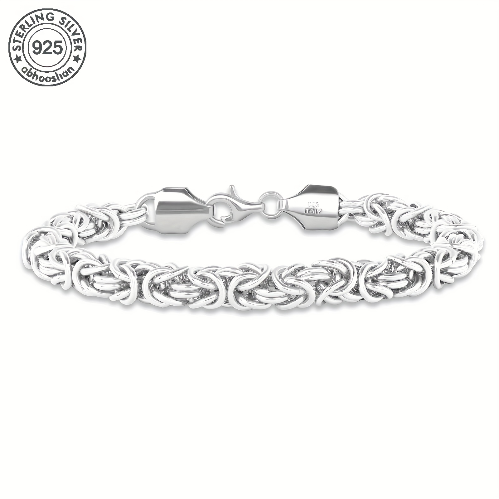 

Italian 925 Pure Silvery Bracelet, Handmade In Italy, Fashionable And Simple, Very Suitable For Daily And Birthday Gifts, Comes With A Box