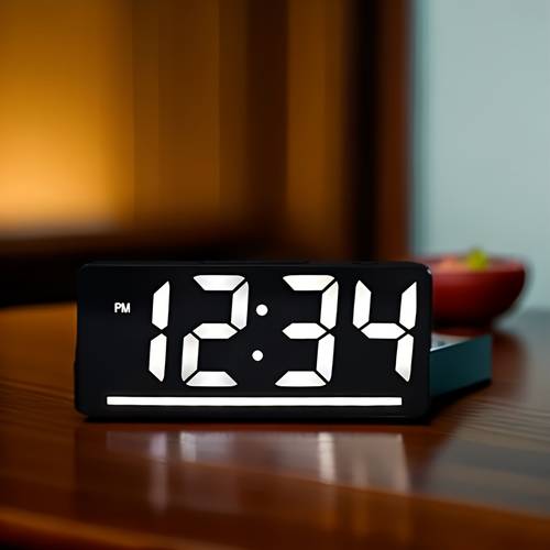 mirror clock ins desktop clock pendulum table ornament led student electronic alarm clock