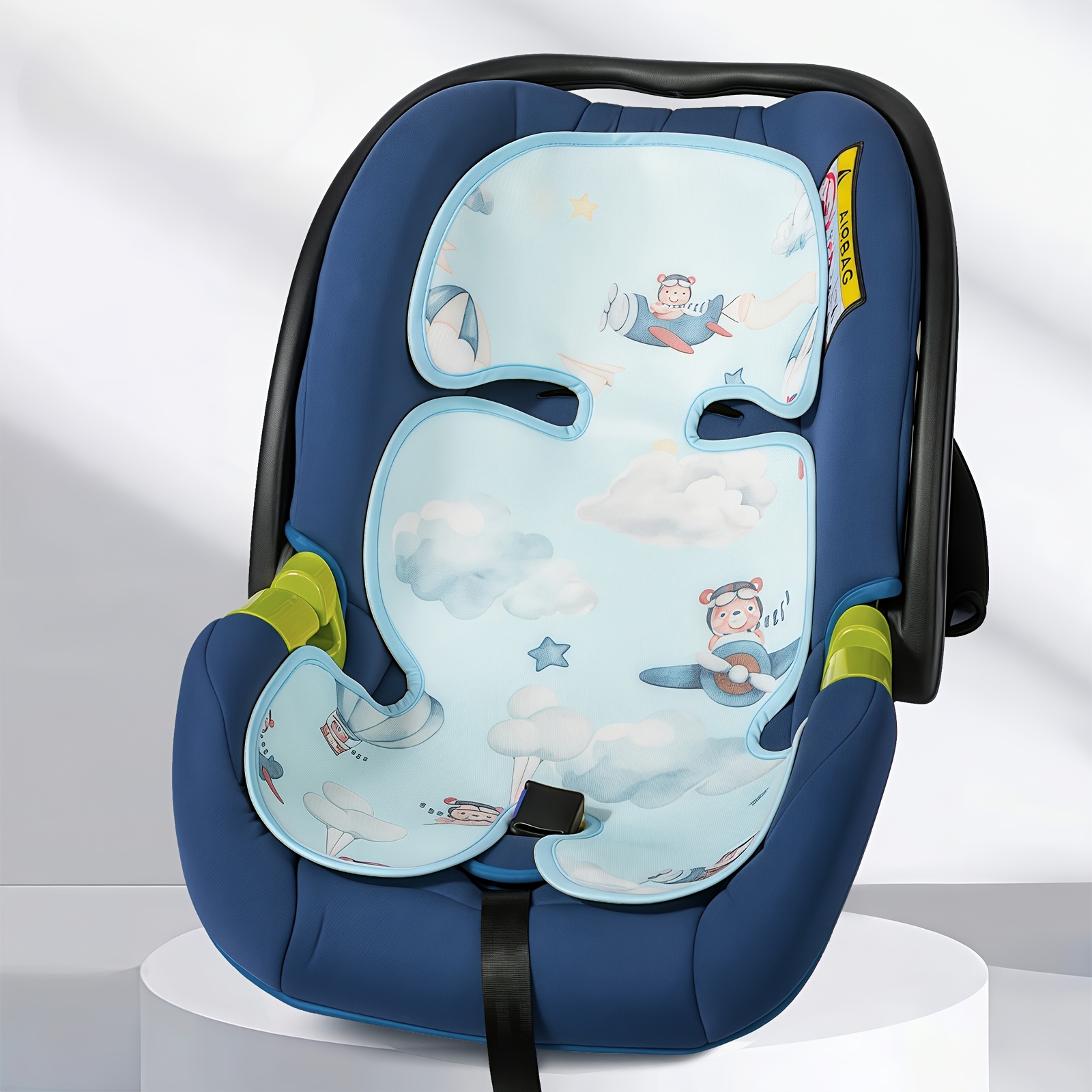 1 Cartoon Pattern Stroller Cool Seat Pad, Summer Comfortable Breathable Rattan Mat Washable, Suitable For Strollers, Car Seats, Strollers, Cars (seat Pad , Stroller Not Included)