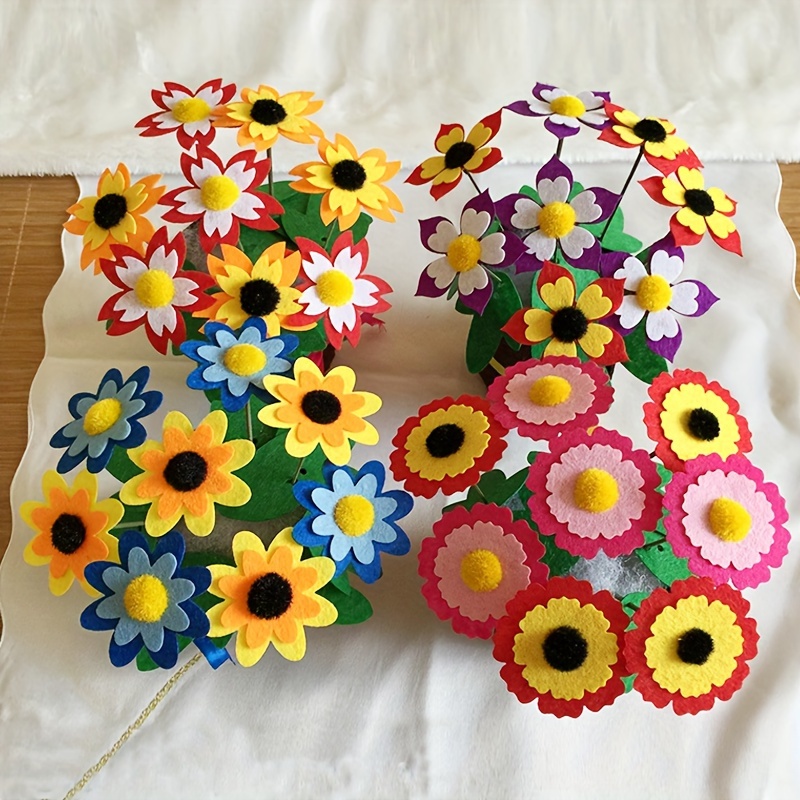 

Children's Diy Flower Pots, Fabric Art, Potted Plant Toys, Gifts For Teachers, Parents, And Friends On Holidays, Sewing Flowers, Material Bags