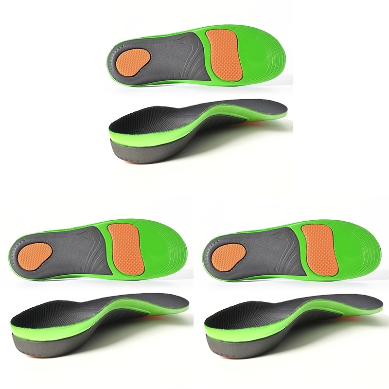 TEMU 3 Paires de Semelles de Soutien de la Voûte Plantaire, Coussinets Résistants aux Vêtements de Sport Adaptés aux Baskets et aux Chaussures