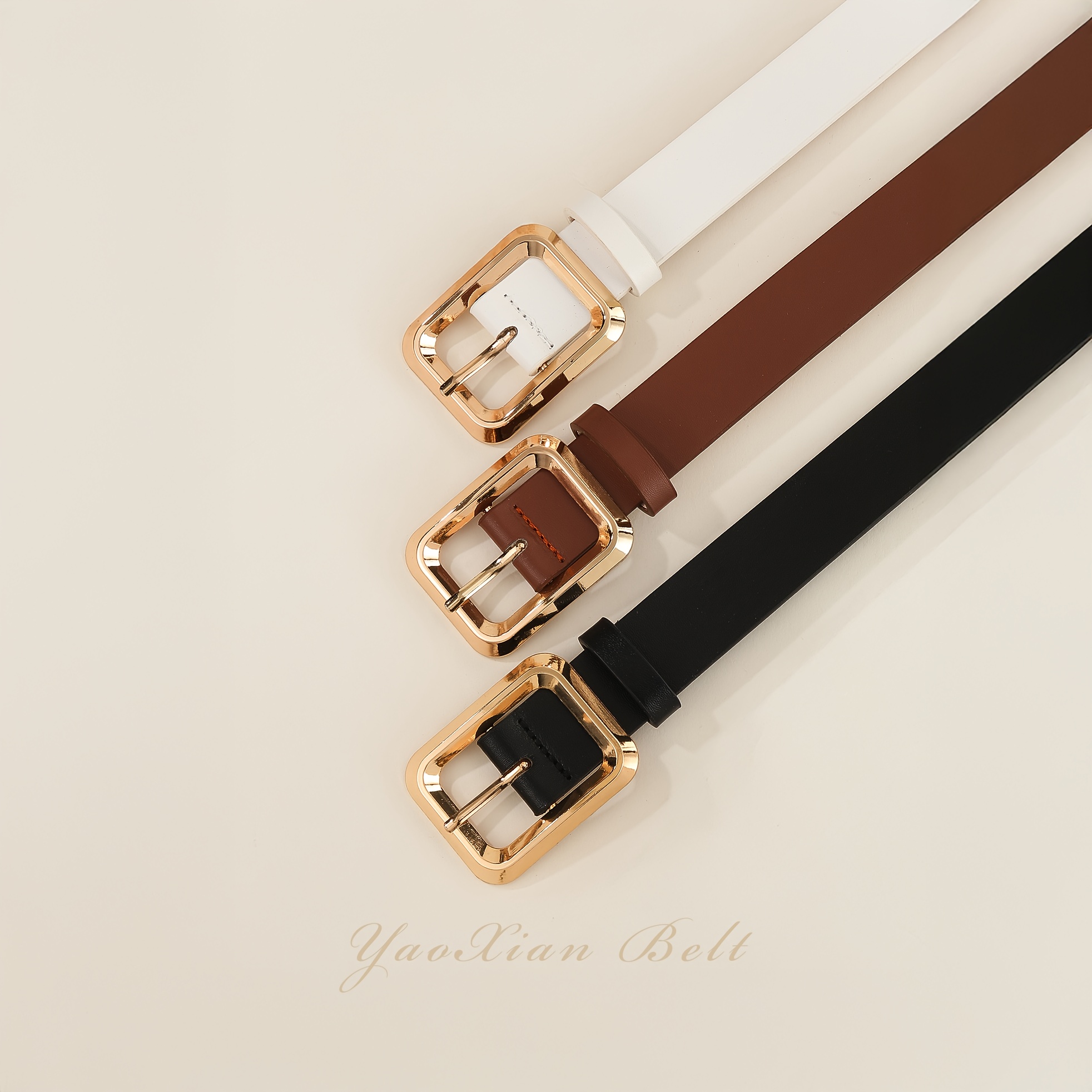 a set three items womens belts elegant stylish featuring a - Temu Sweden