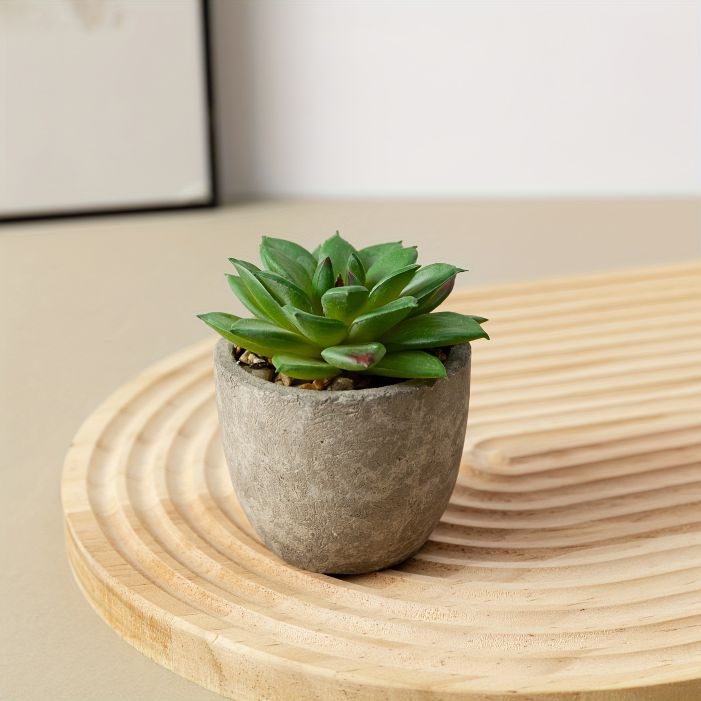 Artificial Succulent Plants Potted, 1pc Mini Artificial Plants With Pots Assorted Decorative Faux Succulents In Pots For Office Wedding Home Decoration Ultra Realistic Design