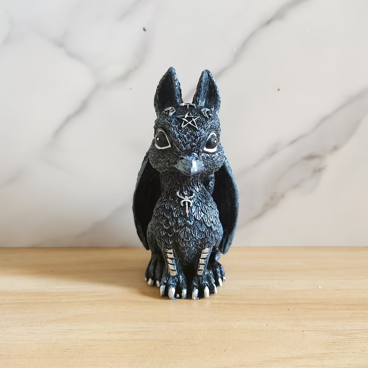 1pc Black Resin Figurine - Mystical Home Decor, Ideal For Pagan Altar & Shelf Display, Indoor Use, No Power Required