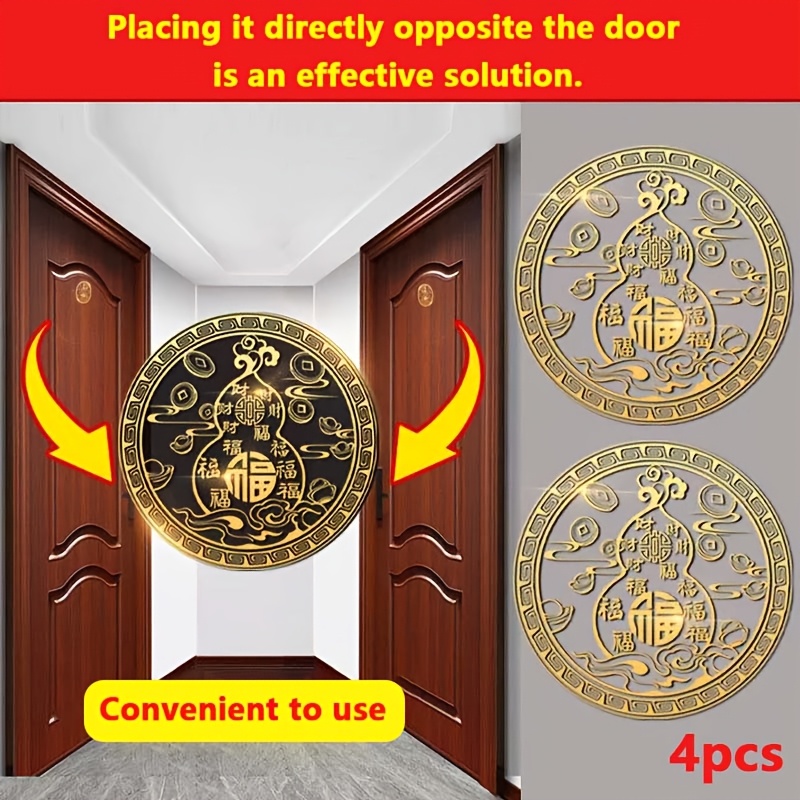 Image of Metal Sticker Invisible Sticker Entry Door Wealth Sticker Room Bedroom Town House House Wealth Gourd Sticker