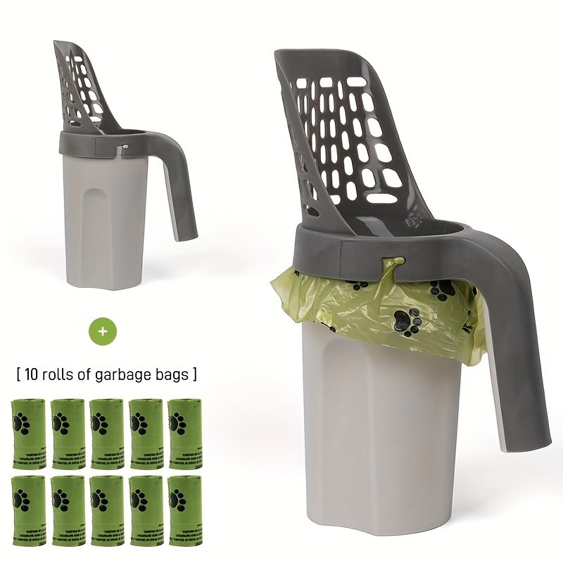 Large-capacity Cat With Integrated Trash Can - Portable, Easy-clean Plastic Pet Waste Shovel For Cats