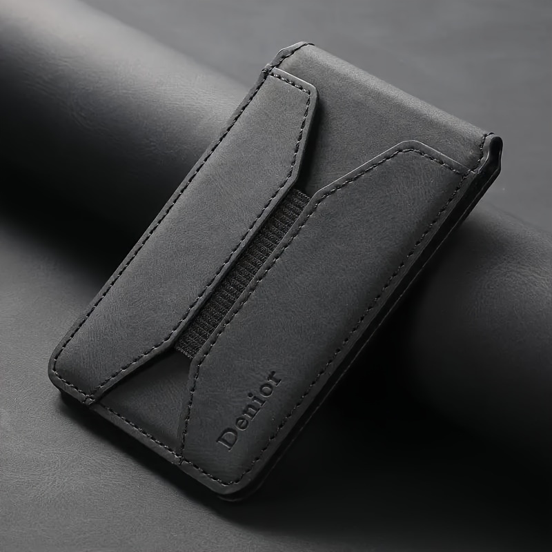 leather magnetic phone bag wallet card holder for iphone magnetic card holder holder can hold phone card case details 5