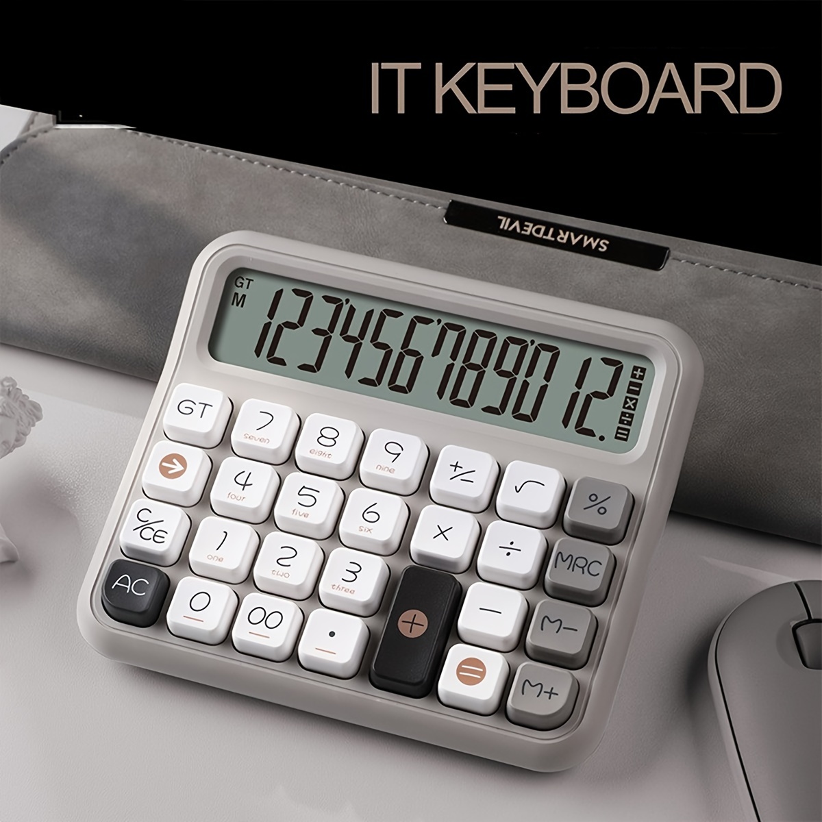 

Vintage-inspired - Calculator With Large Lcd Display, Keys, And Cute Design For Office Use