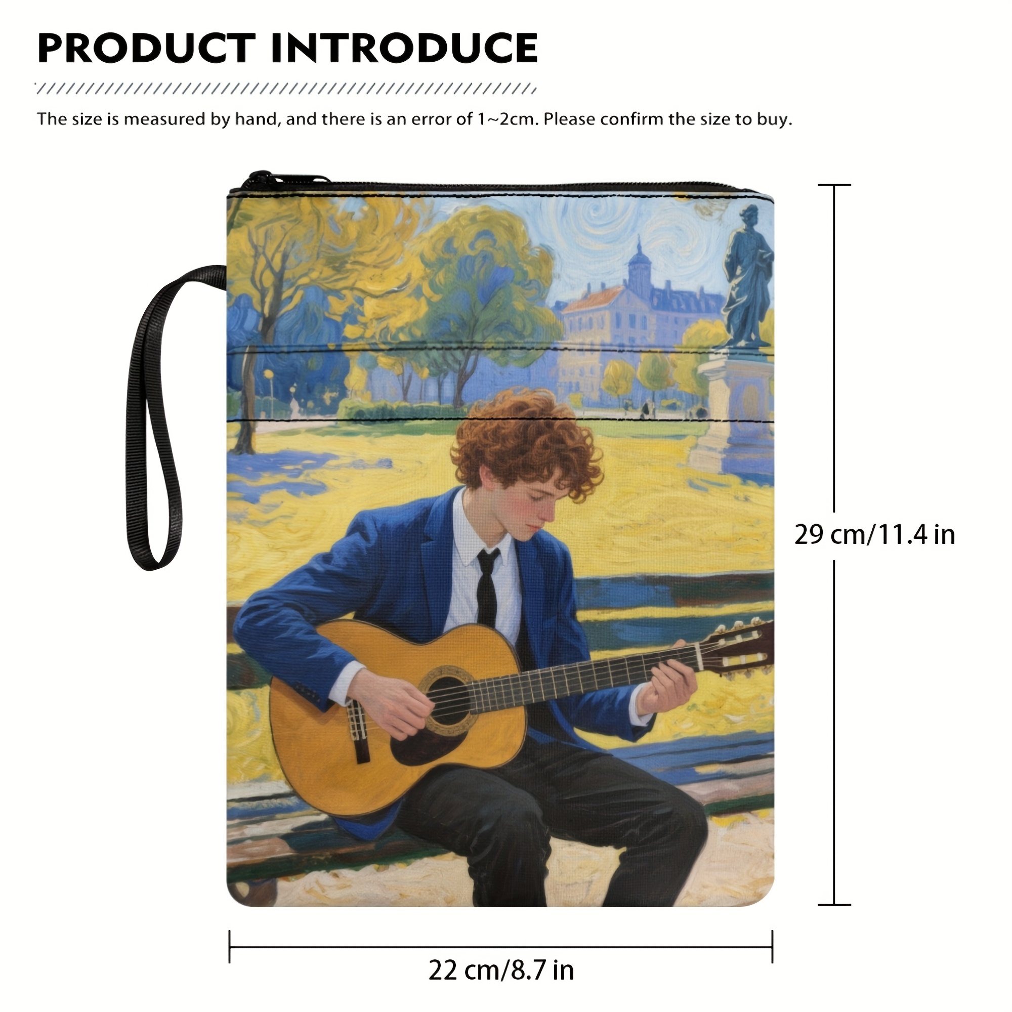 TEMU Housses de livre personnalisées inspirées du style de peinture à l'huile de Van Gogh pour les amateurs de livres, disponibles pour les livres