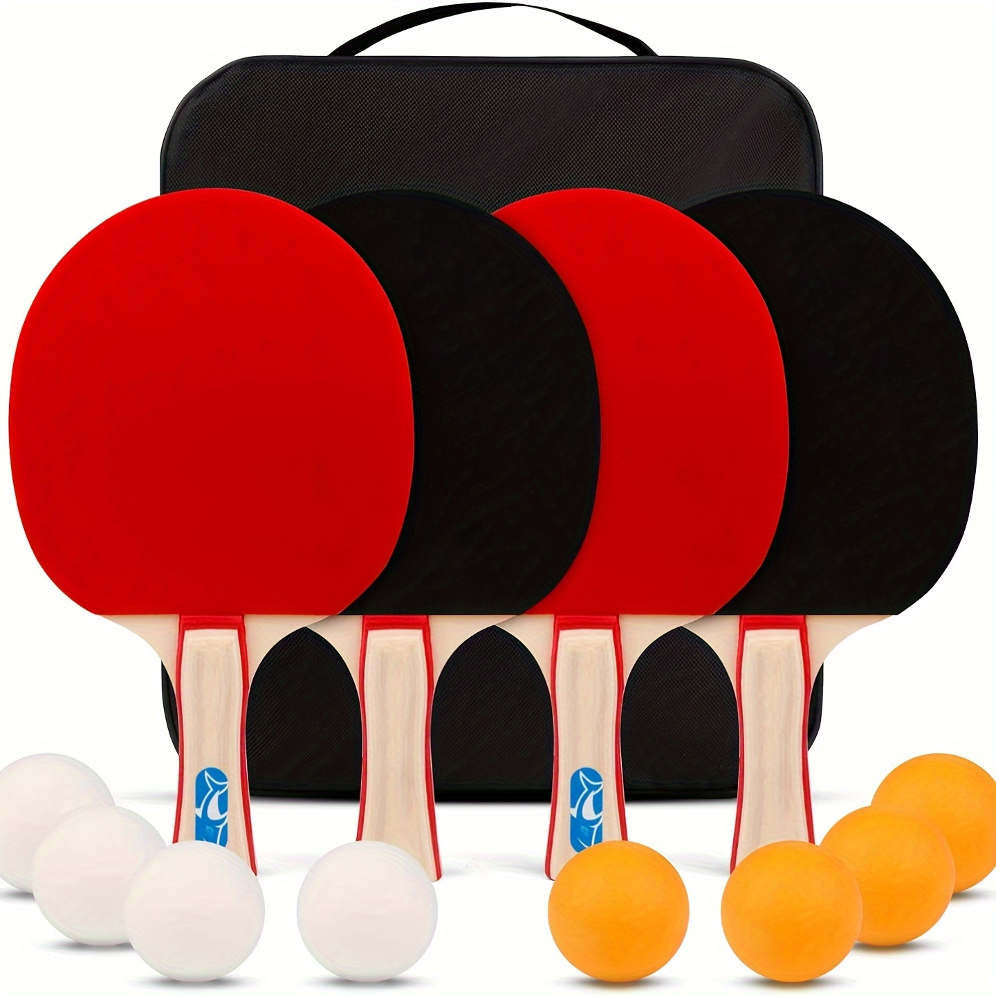 

Pong Paddle Set, Complete Table Tennis Set, Table Tennis Racket Set, 4 Paddles, 8 Balls, Portable Storage Case, Optimize Spin And Control, For Indoor Outdoor Play