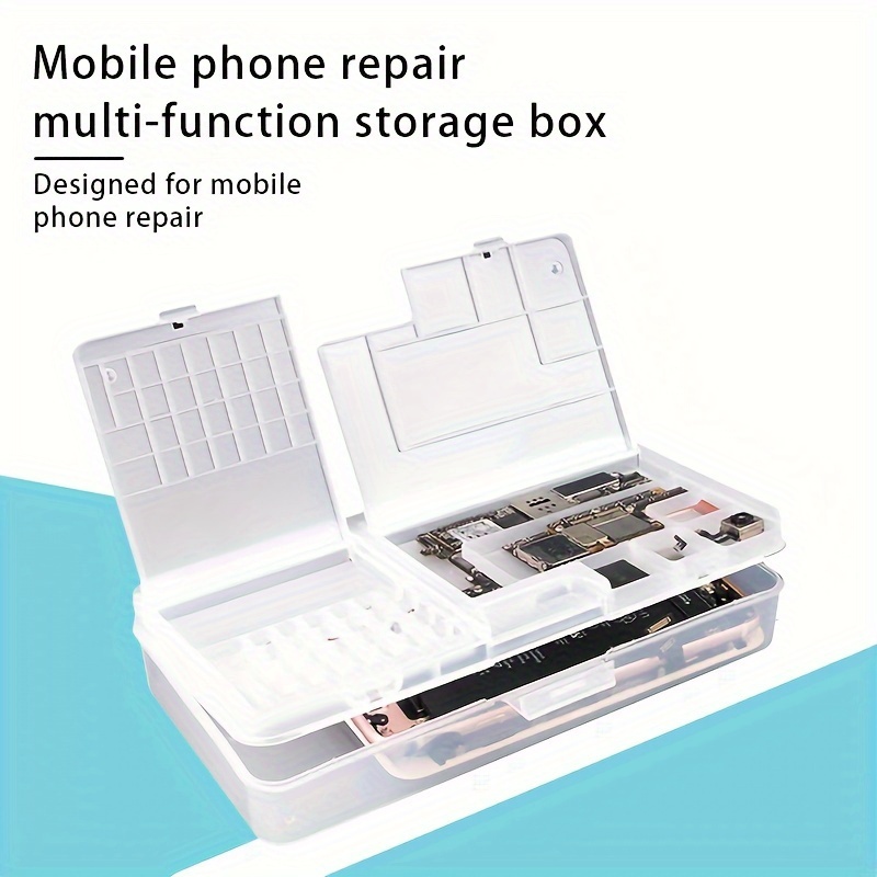 

Phone Repair Tools Multi-functional Mobile Phone Repair Storage Box For Ic Motheboard Parts & Smartphone Opening Tools Collector, Laptop Comptuer Pc Repair