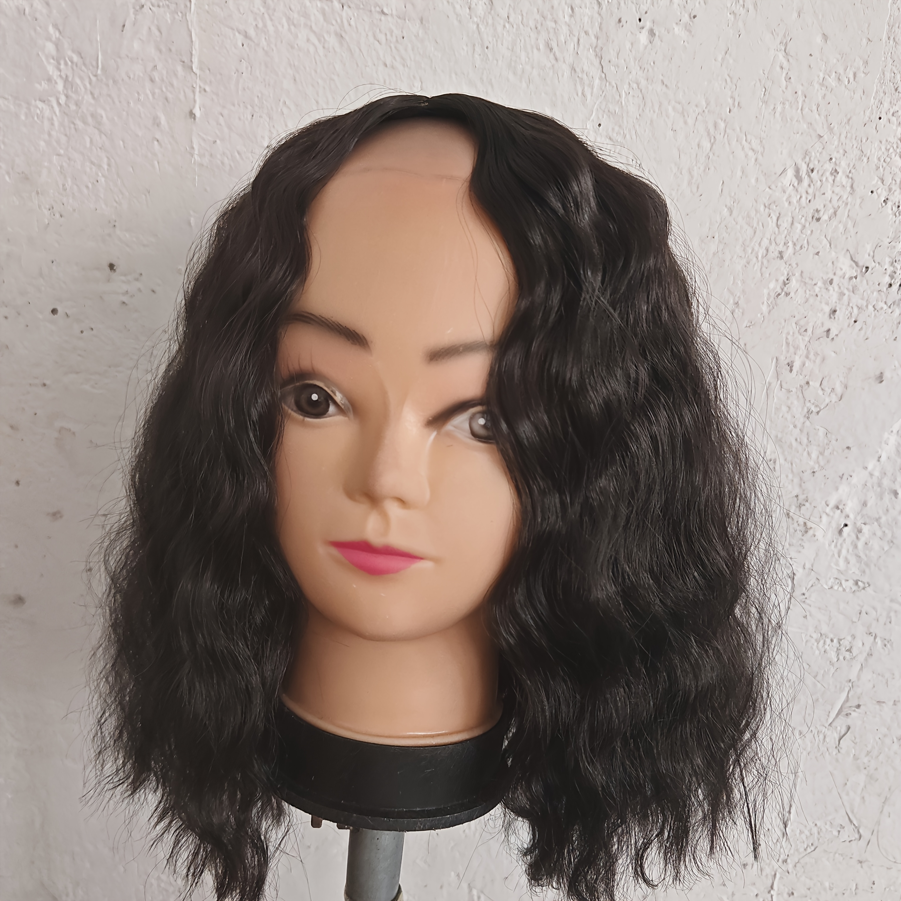 1pc elegant black curly wig women medium length synthetic Temu