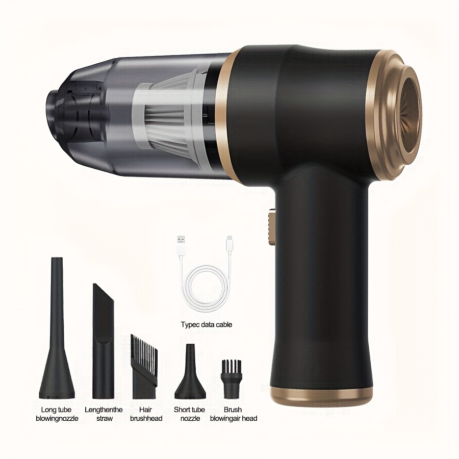 TEMU Handheld Wireless Vacuum Cleaner - Mini Car Vacuum Cleaner Rechargeable Suitable For Car, Home, Office, Pet Hair, Travel Cleaning, Usb Charging Portable High Vacuum Cleaner